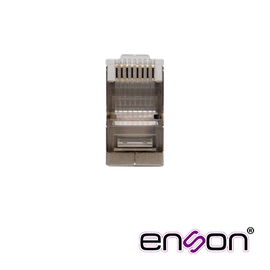 CONECTOR PLUG SRJ45 BLINDADO CAT6 ENSON ENS-SRJ45-CAT6 PARA CABLE UTP BLINDADO PONCHADO TRADICIONAL CONECTOR PLUG SRJ45 BLINDADO CAT6 ENSON ENS-SRJ45-CAT6 PARA CABLE UTP BLINDADO PONCHADO TRADICIONAL