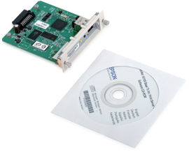 Epson - Servidor de impresión - Tipo B Epson - 10/100 Ethernet - para DFX 9000; DLQ 3500; FX 2190, 890; LQ 20XX, 21XX, 590; Stylus Pro 4800, Pro 7800, Pro 9800