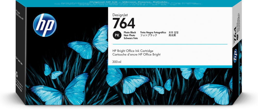 HP Cartucho de tinta DesignJet 764 negro fotográfico de 300 ml HP Cartucho de tinta DesignJet 764 negro fotográfico de 300 ml