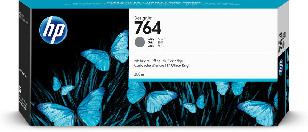 HP Cartucho de tinta DesignJet 764 gris de 300 ml HP Cartucho de tinta DesignJet 764 gris de 300 ml