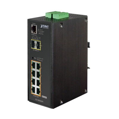 Switch Industrial Administrable Capa 2+ 8 puertos PoE 802.3at gigabit, 2 puertos SFP Switch Industrial Administrable Capa 2+ 8 puertos PoE 802.3at gigabit, 2 puertos SFP