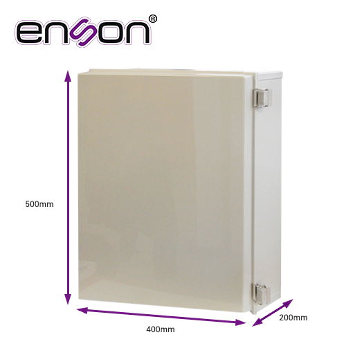 GABINETE TIPO NEMA ENSON ENS-PCE4050 DE POLYESTER 500X400X200MM IP66 / NEMA4 IDEAL PARA INSTALACION Y RESGUARDO DE EQUIPOS ELECTRONICOS EN INTEMPERIE GABINETE TIPO NEMA ENSON ENS-PCE4050 DE POLYESTER 500X400X200MM IP66 / NEMA4 IDEAL PARA INSTALACION Y RESGUARDO DE EQUIPOS ELECTRONICOS EN INTEMPERIE