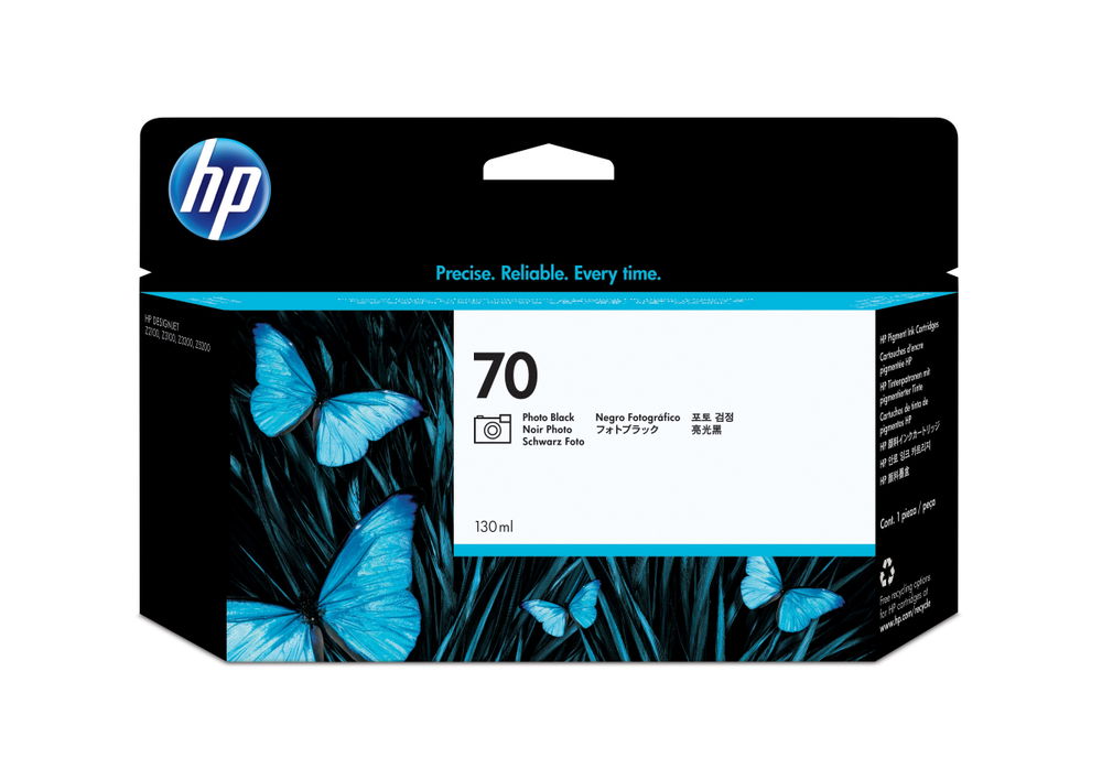 HP Cartucho de tinta DesignJet 70 negro fotográfico de 130 ml HP Cartucho de tinta DesignJet 70 negro fotográfico de 130 ml