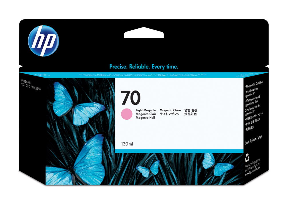 HP Cartucho de tinta 70 magenta claro de 130 ml HP Cartucho de tinta 70 magenta claro de 130 ml