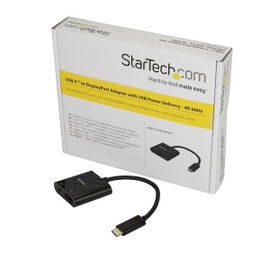 StarTech.com Adaptador Gráfico Externo USB-C a DisplayPort con Entrega de Potencia - Adaptador de Vídeo Externo USBC - USB Tipo C StarTech.com Adaptador Gráfico Externo USB-C a DisplayPort con Entrega de Potencia - Adaptador de Vídeo Externo USBC - USB Tipo C