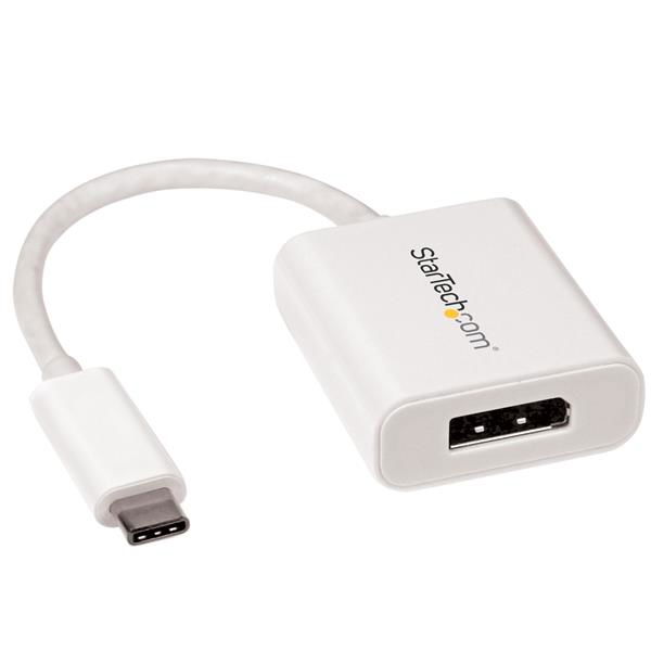 StarTech.com Adaptador Gráfico Externo USB-C a DisplayPort - Conversor de Vídeo Type-C a DP 4K 60Hz - Blanco