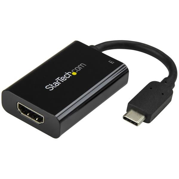 StarTech.com Adaptador USB-C a HDMI 4K con Entrega de Alimentación por USB - 60 Watts - Negro StarTech.com Adaptador USB-C a HDMI 4K con Entrega de Alimentación por USB - 60 Watts - Negro