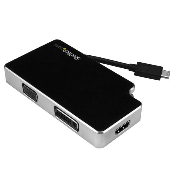 StarTech.com Adaptador de Viajes A/V 3-en-1 USB-C a VGA, DVI o HDMI - 4K StarTech.com Adaptador de Viajes A/V 3-en-1 USB-C a VGA, DVI o HDMI - 4K