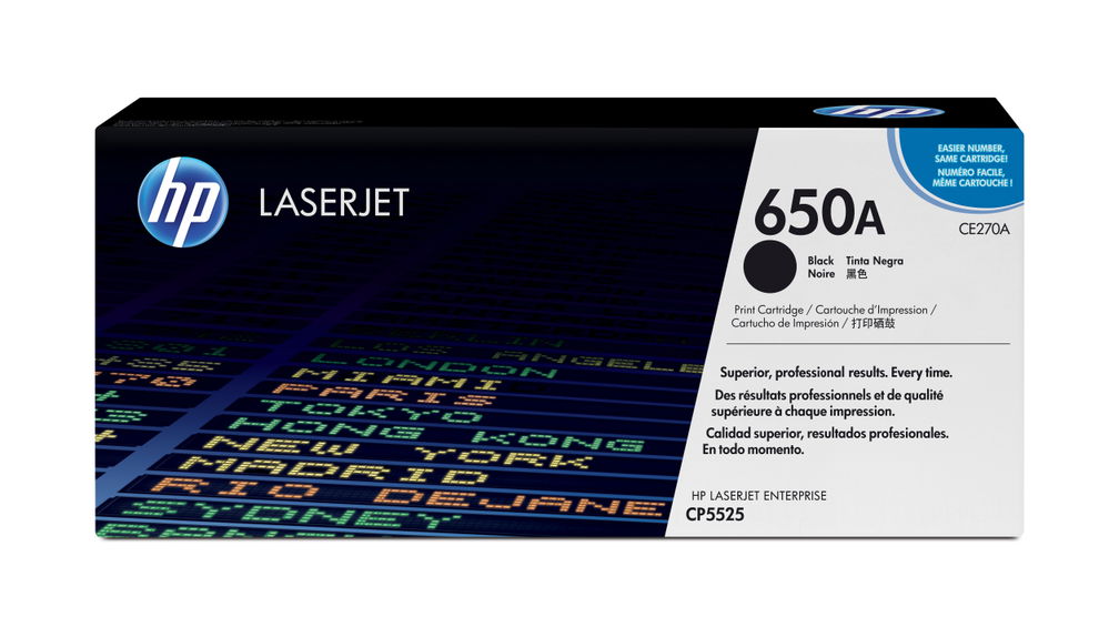 HP 650A Black LaserJet Toner Cartridge