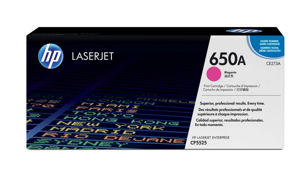 HP 650A - Magenta - original - LaserJet - cartucho de tóner (CE273A) - para Color LaserJet Enterprise CP5520, CP5525, M750 HP 650A - Magenta - original - LaserJet - cartucho de tóner (CE273A) - para Color LaserJet Enterprise CP5520, CP5525, M750