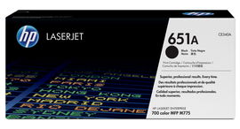 HP 651A cartucho de tóner 1 pieza(s) Original Negro