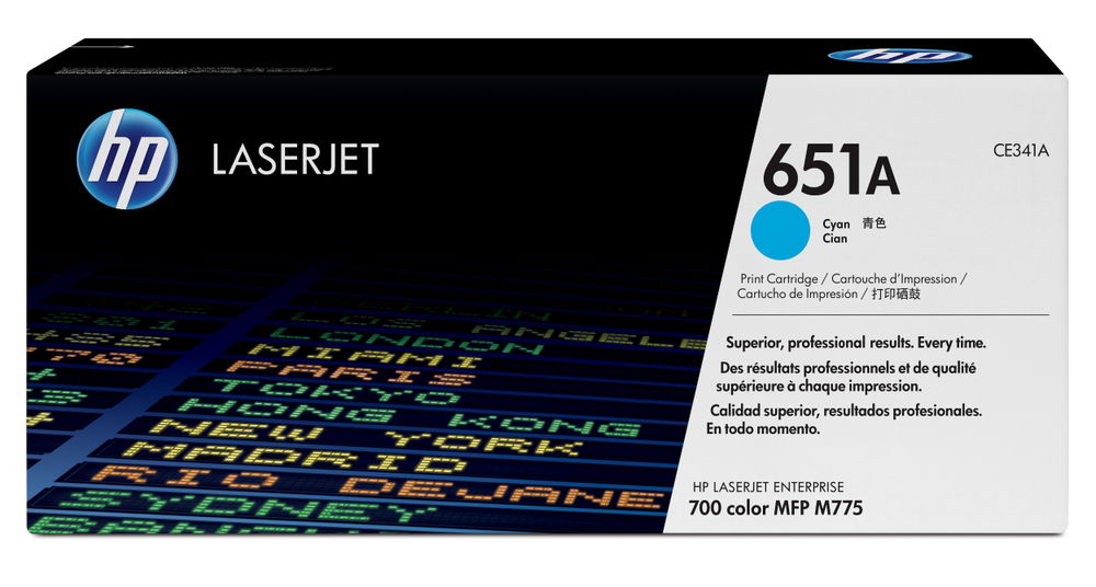 HP 651A Cyan LaserJet Toner Cartridge HP 651A Cyan LaserJet Toner Cartridge