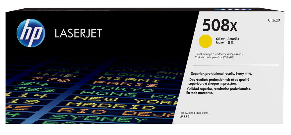 HP 508X - Alto rendimiento - amarillo - original - LaserJet - cartucho de tóner (CF362X) - para Color LaserJet Enterprise MFP M577; LaserJet Enterprise Flow MFP M577