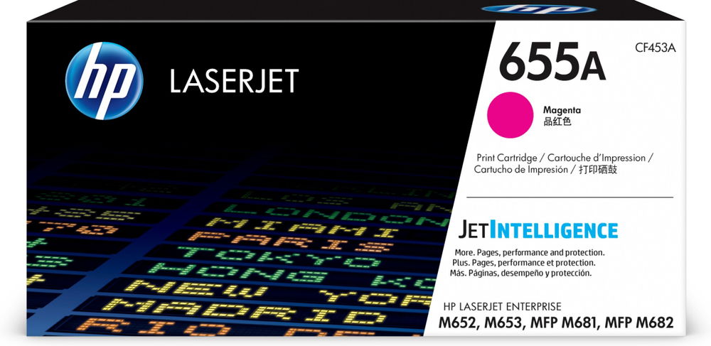 HP 655A - Magenta - original - LaserJet - cartucho de tóner (CF453A) - para Color LaserJet Managed Flow MFP M681; LaserJet Enterprise Flow MFP M681, MFP M682 HP 655A - Magenta - original - LaserJet - cartucho de tóner (CF453A) - para Color LaserJet Managed Flow MFP M681; LaserJet Enterprise Flow MFP M681, MFP M682