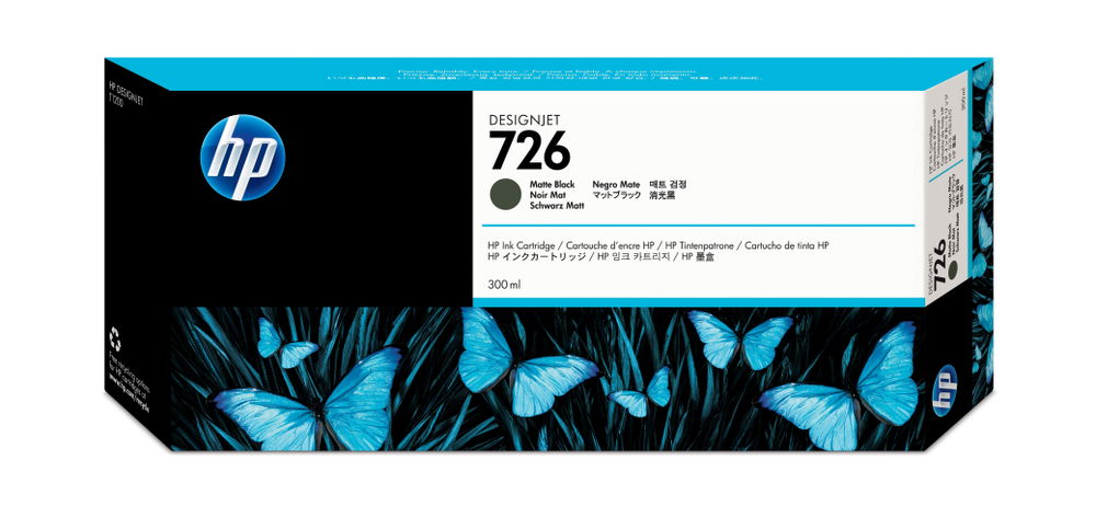 HP Cartucho de tinta DesignJet 726 negro mate de 300 ml HP Cartucho de tinta DesignJet 726 negro mate de 300 ml