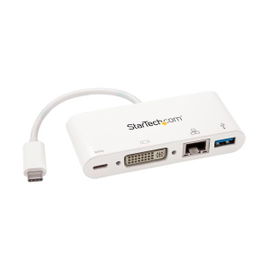StarTech.com Adaptador Multipuertos USB-C para Portátiles - Docking Station USB Tipo C DVI GbE con Hub Concentrador USB 3.0 StarTech.com Adaptador Multipuertos USB-C para Portátiles - Docking Station USB Tipo C DVI GbE con Hub Concentrador USB 3.0