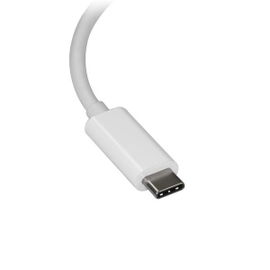 StarTech.com Adaptador Multipuertos USB-C para Portátiles - Docking Station USB Tipo C DVI GbE con Hub Concentrador USB 3.0