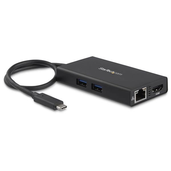StarTech.com Adaptador Multipuertos USB-C con HDMI de 4K- 2x Puertos USB-A - PD de 60W - Negro StarTech.com Adaptador Multipuertos USB-C con HDMI de 4K- 2x Puertos USB-A - PD de 60W - Negro
