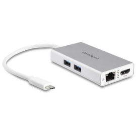 StarTech.com Adaptador USB-C Multifunción para Ordenadores Portátiles - con Entrega de Potencia - 4K HDMI - USB 3.0 - Blanco