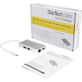 StarTech.com Adaptador USB-C Multifunción para Ordenadores Portátiles - con Entrega de Potencia - 4K HDMI - USB 3.0 - Blanco StarTech.com Adaptador USB-C Multifunción para Ordenadores Portátiles - con Entrega de Potencia - 4K HDMI - USB 3.0 - Blanco