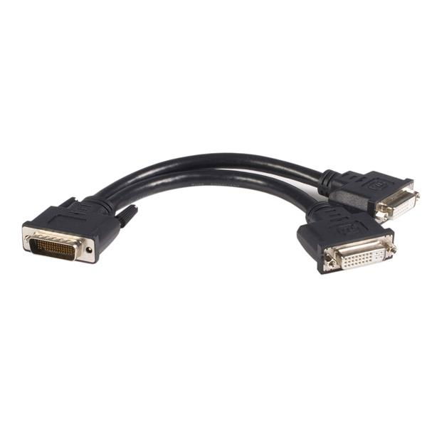 StarTech.com Cable de 20cm LFH59 DMS-59 a doble pantalla DVI-D - DMS59 Macho - 2x DVI-D Hembra - Negro