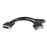 StarTech.com Cable de 20cm LFH59 DMS-59 a doble pantalla DVI-D - DMS59 Macho - 2x DVI-D Hembra - Negro