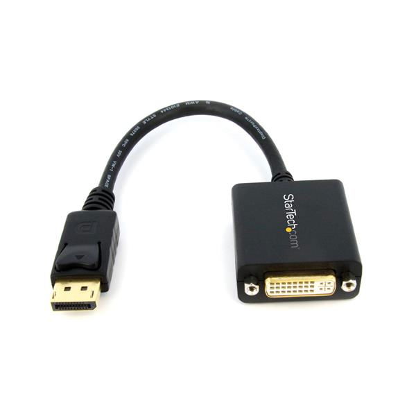 StarTech.com Adaptador de Vídeo DisplayPort a DVI - Conversor - DP Macho - DVI Hembra - Hasta 1920x1200 - Convertidor Pasivo Externo - Adaptador DisplayPort - DisplayPort (M) a DVI-I (H) - 15.2 cm - negro - para P/N: DK30C2DPEPUE, DK30C2DPPD, DK30C2D StarTech.com Adaptador de Vídeo DisplayPort a DVI - Conversor - DP Macho - DVI Hembra - Hasta 1920x1200 - Convertidor Pasivo Externo - Adaptador DisplayPort - DisplayPort (M) a DVI-I (H) - 15.2 cm - negro - para P/N: DK30C2DPEPUE, DK30C2DPPD, DK30C2D