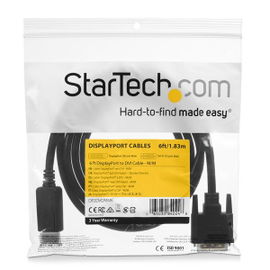 StarTech.com Cable 1,8m Adaptador de Vídeo DisplayPort a DVI - Conversor DP - Hasta 1920x1200 - Pasivo