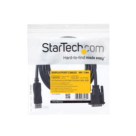 StarTech.com Cable de 1,8m Adaptador de Vídeo Externo DisplayPort a DVI - Conversor Pasivo - 1920x1200 StarTech.com Cable de 1,8m Adaptador de Vídeo Externo DisplayPort a DVI - Conversor Pasivo - 1920x1200