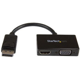StarTech.com Adaptador DP de Audio/Vídeo para Viajes - Conversor DisplayPort a HDMI o VGA - 1920x1200 1080p StarTech.com Adaptador DP de Audio/Vídeo para Viajes - Conversor DisplayPort a HDMI o VGA - 1920x1200 1080p