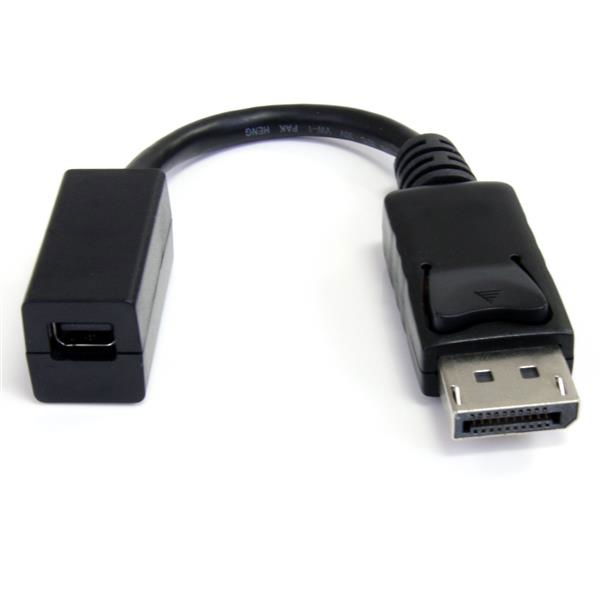 StarTech.com Cable de 15cm Adaptador DisplayPort Macho a Mini DisplayPort Hembra - DP a Mini DP - Negro StarTech.com Cable de 15cm Adaptador DisplayPort Macho a Mini DisplayPort Hembra - DP a Mini DP - Negro