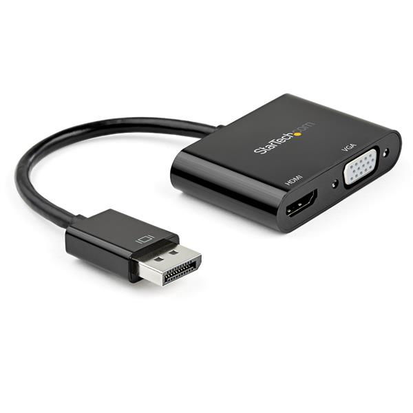 StarTech.com Adaptador DisplayPort a HDMI VGA - Dongle Convertidor DisplayPort 1.2 HBR2 a HDMI 2.0 (4K 60Hz) o VGA 1080p - Adaptador DP a Monitor HDMI o VGA - Adaptador de Vídeo Digital (DP2VGAHD20) - Adaptador de vídeo - DisplayPort macho a HD-15 (V StarTech.com Adaptador DisplayPort a HDMI VGA - Dongle Convertidor DisplayPort 1.2 HBR2 a HDMI 2.0 (4K 60Hz) o VGA 1080p - Adaptador DP a Monitor HDMI o VGA - Adaptador de Vídeo Digital (DP2VGAHD20) - Adaptador de vídeo - DisplayPort macho a HD-15 (V