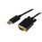 StarTech.com Cable 3m de Vídeo Adaptador Conversor DisplayPort DP a VGA - Convertidor Activo - 1080p - Negro