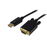 StarTech.com Cable 4,5m de Vídeo Adaptador Conversor DisplayPort DP a VGA - Convertidor Activo - 1080p - Negro