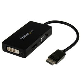 StarTech.com Adaptador Conversor DisplayPort a VGA DVI o HDMI - Convertidor A/V 3 en 1 para viajes StarTech.com Adaptador Conversor DisplayPort a VGA DVI o HDMI - Convertidor A/V 3 en 1 para viajes
