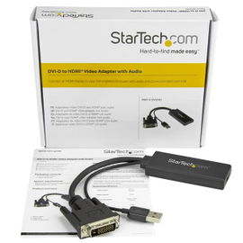 StarTech.com Adaptador de Vídeo DVI a HDMI con Alimentación USB y Audio - 1080p StarTech.com Adaptador de Vídeo DVI a HDMI con Alimentación USB y Audio - 1080p
