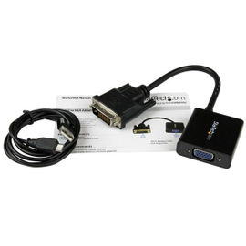StarTech.com Adaptador Conversor Convertidor Activo de Vídeo DVI-D a VGA - Cable - 1080p - 1920x1200 StarTech.com Adaptador Conversor Convertidor Activo de Vídeo DVI-D a VGA - Cable - 1080p - 1920x1200