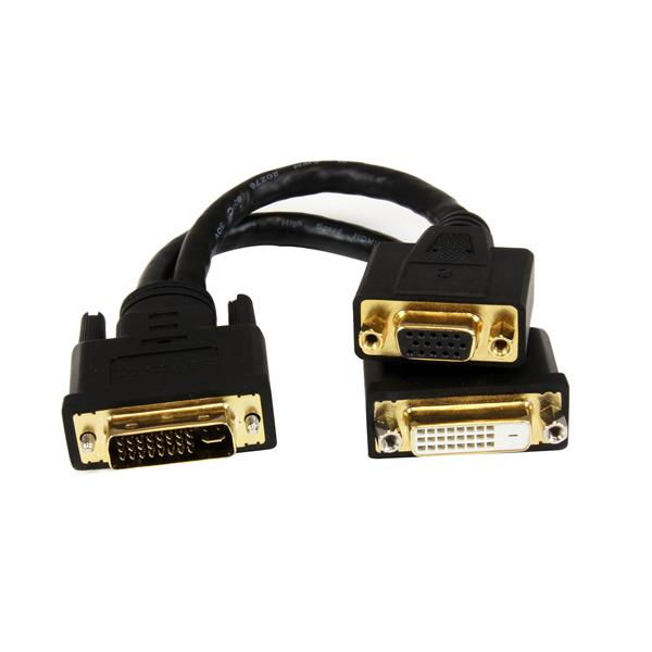 StarTech.com Cable Divisor de 20cm DVI-I Macho a DVI-D y VGA Hembra - Splitter para Terminales Wyse StarTech.com Cable Divisor de 20cm DVI-I Macho a DVI-D y VGA Hembra - Splitter para Terminales Wyse