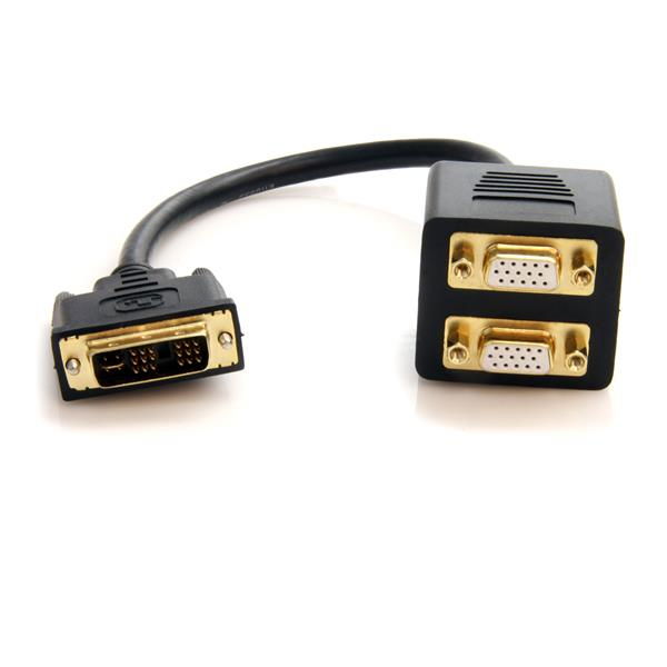 StarTech.com Cable Duplicador Divisor de Vídeo DVI-I a 2 Puertos Salida VGA Compacto - Bifurcador Adaptador StarTech.com Cable Duplicador Divisor de Vídeo DVI-I a 2 Puertos Salida VGA Compacto - Bifurcador Adaptador