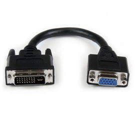 StarTech.com Adaptador Conversor de 20cm DVI-I a VGA - DVI-I Macho - HD15 Hembra - Cable Convertidor Negro StarTech.com Adaptador Conversor de 20cm DVI-I a VGA - DVI-I Macho - HD15 Hembra - Cable Convertidor Negro