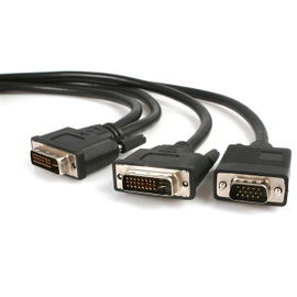 StarTech.com Cable de 1,8m Multiplicador de Vídeo DVI-I Macho a DVI-D Macho y HD15 VGA Macho para Monitor - Splitter StarTech.com Cable de 1,8m Multiplicador de Vídeo DVI-I Macho a DVI-D Macho y HD15 VGA Macho para Monitor - Splitter