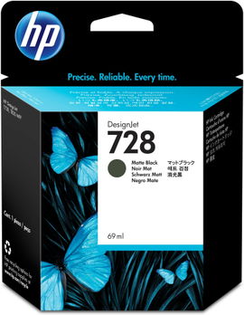 HP 728 - 69 ml - negro mate - original - DesignJet - cartucho de tinta - para DesignJet T730, T830