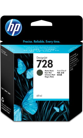 HP 728 - 69 ml - negro mate - original - DesignJet - cartucho de tinta - para DesignJet T730, T830 HP 728 - 69 ml - negro mate - original - DesignJet - cartucho de tinta - para DesignJet T730, T830