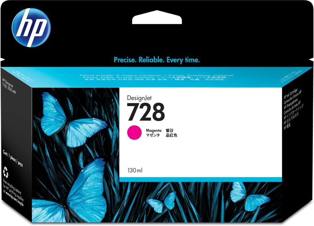 HP 728 - 130 ml - magenta tintado - original - DesignJet - cartucho de tinta - para DesignJet T730, T830