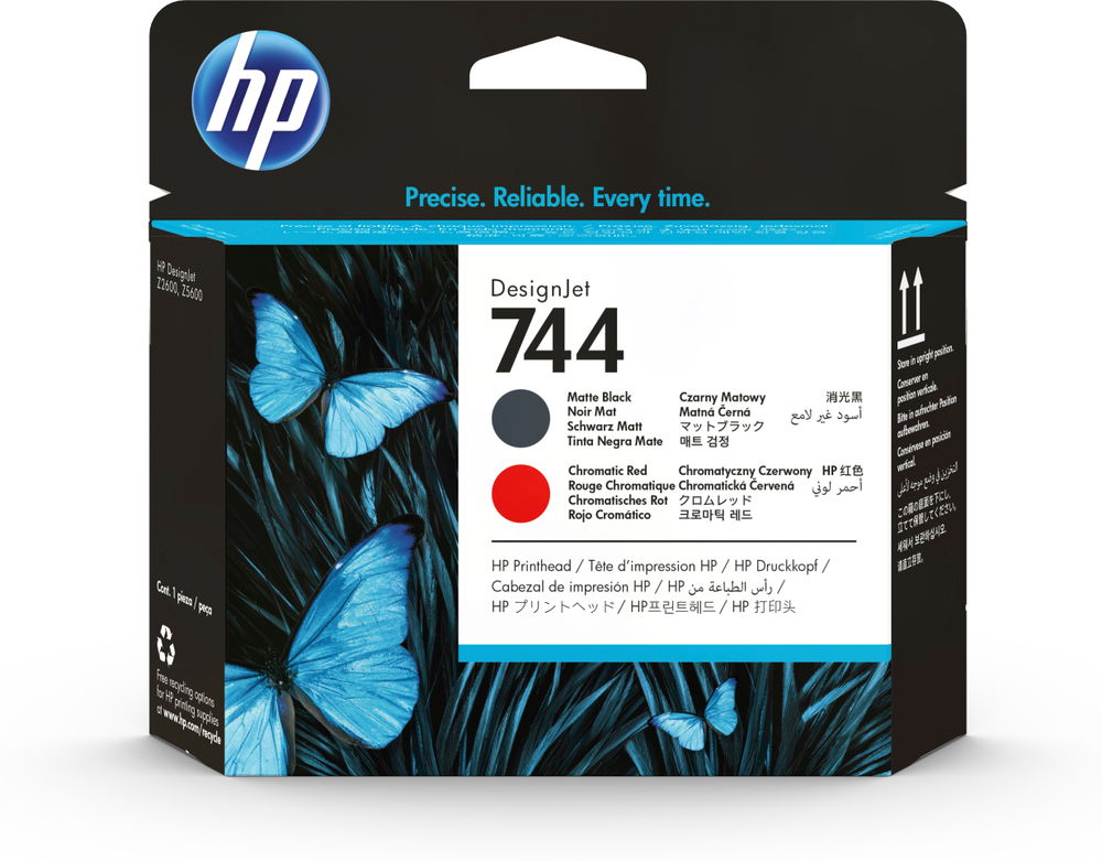 HP Cabezal de impresión DesignJet 744 negro mate/rojo cromático