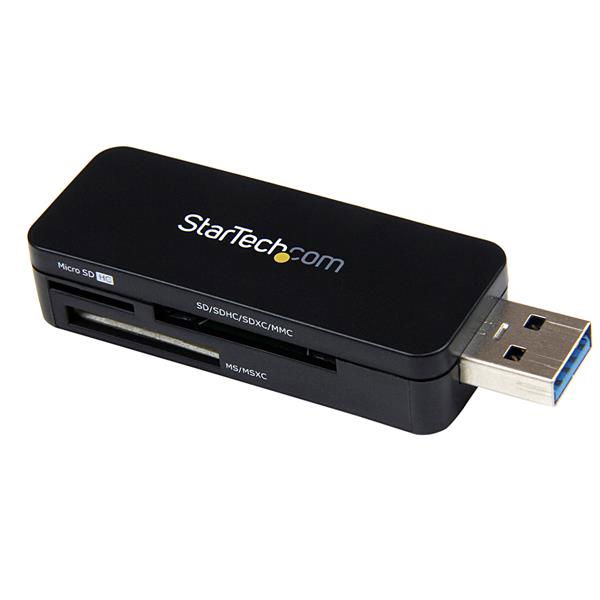 StarTech.com Lector USB 3.0 Super Speed Compacto de Tarjetas de Memoria Flash SD MicroSD SDHC SDXC MMC Memory Stick Card Reader PC Mac - Lector de tarjetas (Multiformato) - USB 3.0 StarTech.com Lector USB 3.0 Super Speed Compacto de Tarjetas de Memoria Flash SD MicroSD SDHC SDXC MMC Memory Stick Card Reader PC Mac - Lector de tarjetas (Multiformato) - USB 3.0