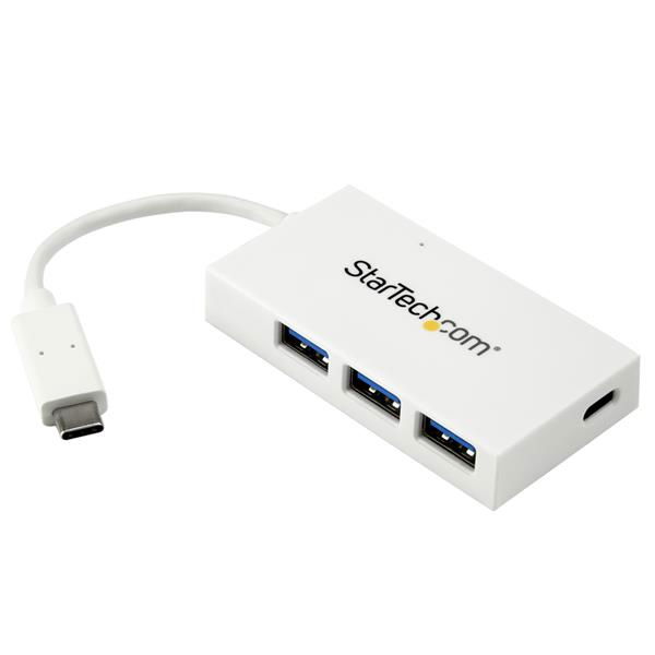 StarTech.com Hub USB -C USB con 1 Puerto USB-C y 3 Puertos USB-A (SuperSpeed de 5Gbps) - Alimentado Vía USB - Adaptador Hub Ladrón USB 3.0 Portátil para Ordenador Portátil - Concentrador Tipo-C USB 3.1 Gen 1/USB 3.2 Gen 1 - Blanco StarTech.com Hub USB -C USB con 1 Puerto USB-C y 3 Puertos USB-A (SuperSpeed de 5Gbps) - Alimentado Vía USB - Adaptador Hub Ladrón USB 3.0 Portátil para Ordenador Portátil - Concentrador Tipo-C USB 3.1 Gen 1/USB 3.2 Gen 1 - Blanco