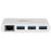 StarTech.com Concentrador USB 3.0 de 3 Puertos con USB-C y Ethernet Gigabit - Hub Ladrón de USB Convencional - Blanco