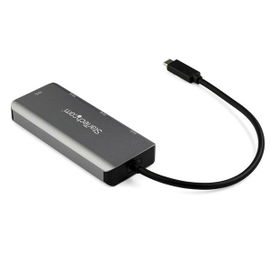 StarTech.com Hub USB-C de 4 Puertos con 2 Puertos USB A y 2 Puertos USB Tipo C - Ladrón USB TipoC 3.1 o 3.2 Gen 2 SuperSpeed de 10Gbps - Alimentado por el Bus USB - Adaptador Concentrador Portátil USB-C a USB - de Aluminio - con Cable de 25cm