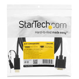 StarTech.com Cable de 1,8m Conversor Activo HDMI a VGA - Adaptador 1920x1200 1080p StarTech.com Cable de 1,8m Conversor Activo HDMI a VGA - Adaptador 1920x1200 1080p